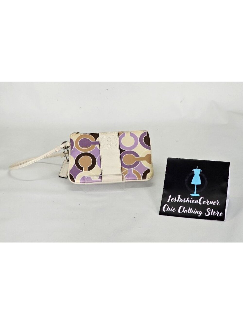 Coach Signature Women's Canvas Wristlet Clutch Purse 119 - Picture 7 of 13